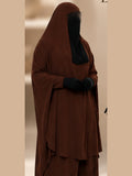 Abaya Cape Deux Pièces – Marron