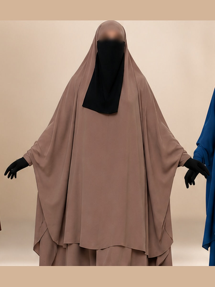 Abaya Cape Deux Pièces – Taupe