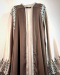 Abaya Satin Brodée Marron